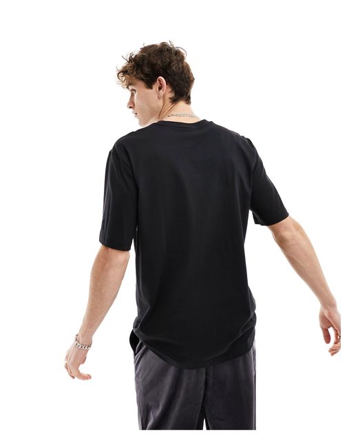T-shirt nera e argento con grafica di elettricità di Adidas Originals in Black da Uomo