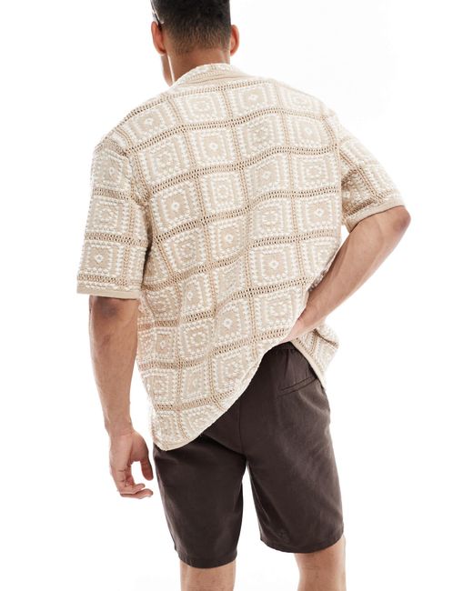 Short noué à la taille en lin mélangé Only & Sons pour homme en coloris Natural