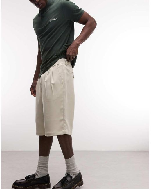 Prohibited Multicolor Tailored Pleated Shorts for men