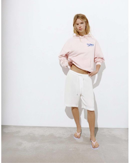 Pull&Bear White – kapuzenpullover