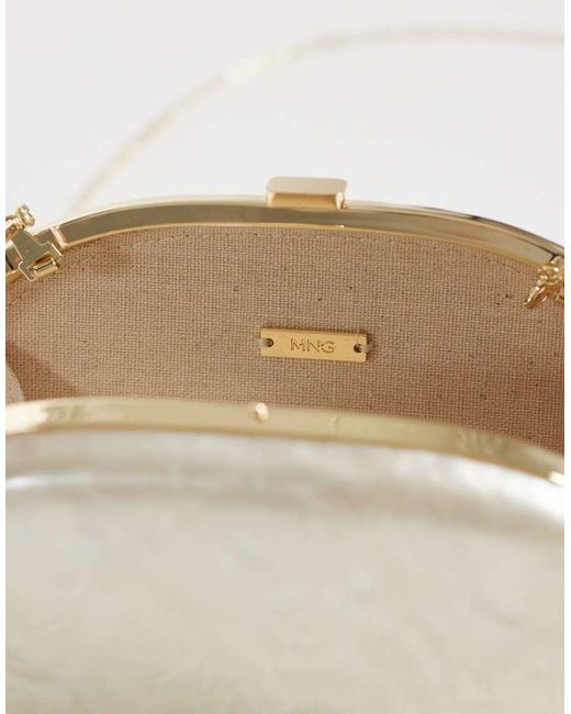 Pochette Bianca Con Perle di Mango in Natural