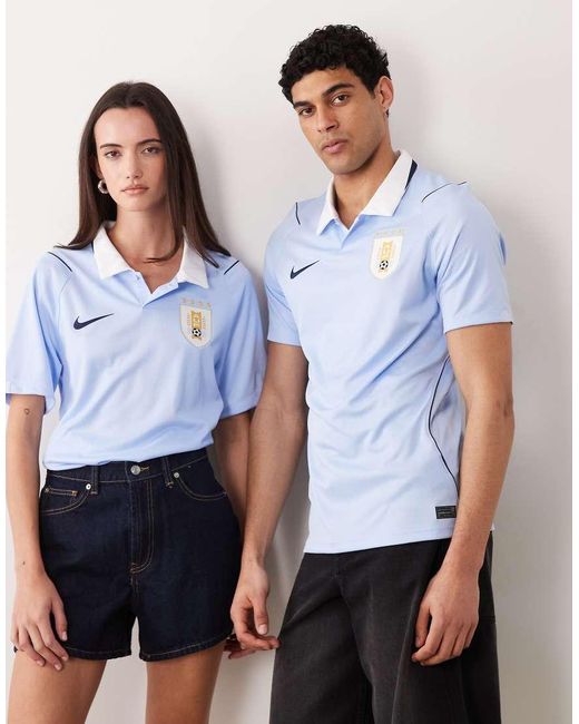 Nike Football Blue Nike Uruguay World Cup 26 Home Jersey for men