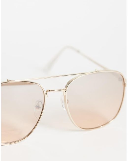 New Look Natural Lens Aviator Sunglasses