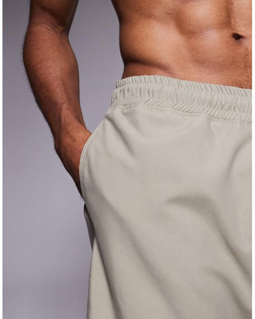 ASOS – halblange badeshorts in Gray für Herren