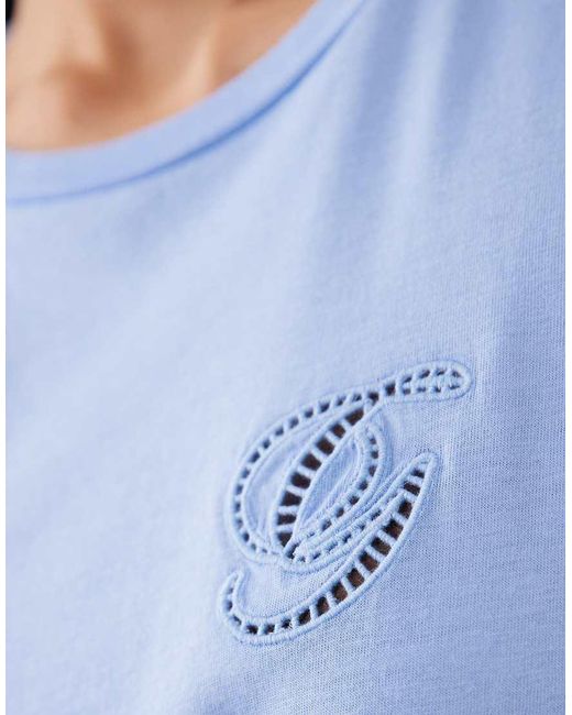 Gant Blue Small Logo Fitted T-shirt