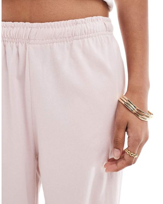 Bershka White Wide Leg Joggers Co-Ord