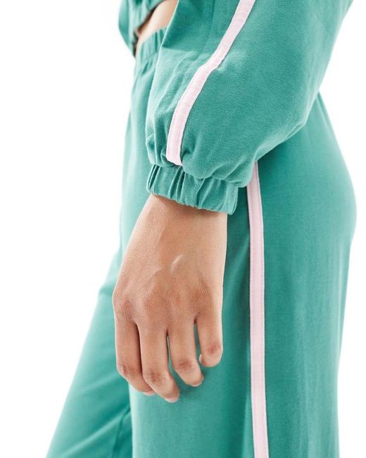 Cotton On Blue Departure Lounge Crop Zip Up Hoodie
