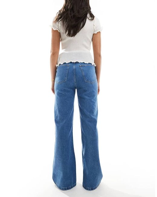 ASOS Blue High Rise Flared Jean