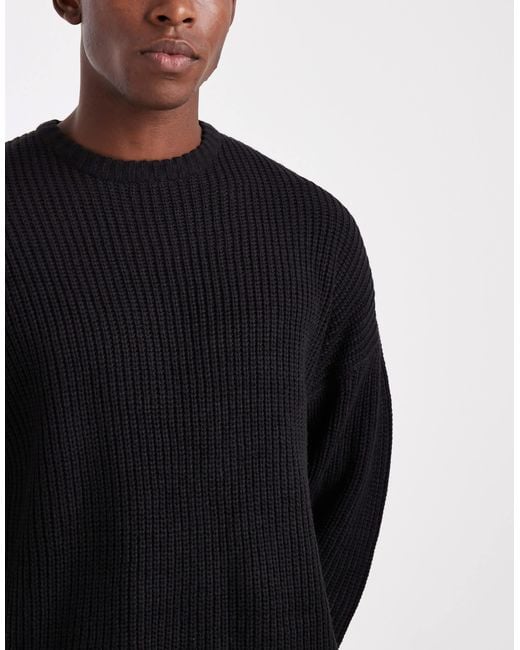 Only & Sons – oversize-strickpullover in Black für Herren