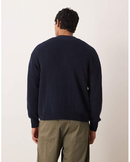 Polo Ralph Lauren Blue Icon Logo Cotton Relaxed Fit Cardigan for men