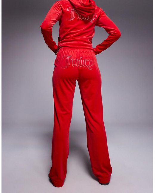 Joggers Rojos De Velour De (Parte De Un Conjunto) Juicy Couture de color Red