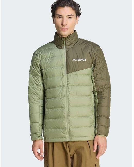 Adidas Originals Green Terrex Multi Light Down Climawarm Jacket for men