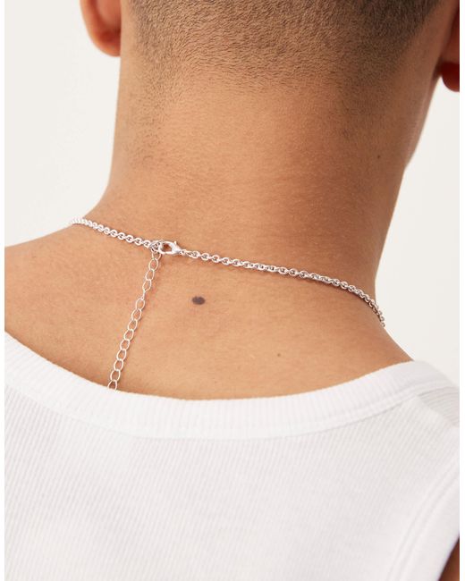Collier effet usé avec pendentif pièce ASOS pour homme en coloris Metallic
