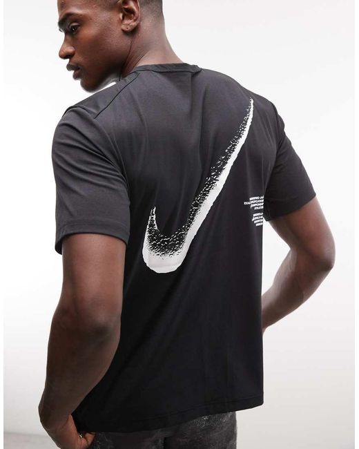 Nike Black Miler Dri-fit Uv-protection T-shirt for men