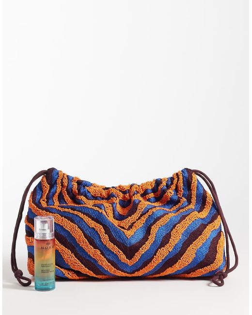 ASOS Red Animal Print Beaded Clutch