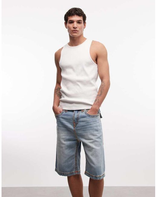 True Religion Blue Vinny Super T baggy Short for men