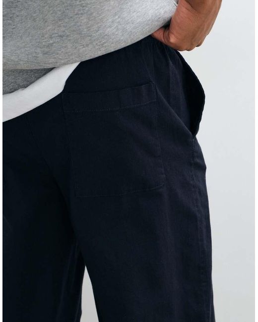 Only & Sons Blue Fade Loose Fit Cotton Pants for men