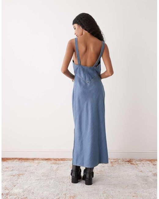 Wrangler Blue Bias Slip Dress