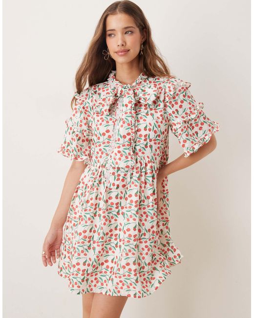 Sister Jane Natural Oversized Bow Mini Dress for men