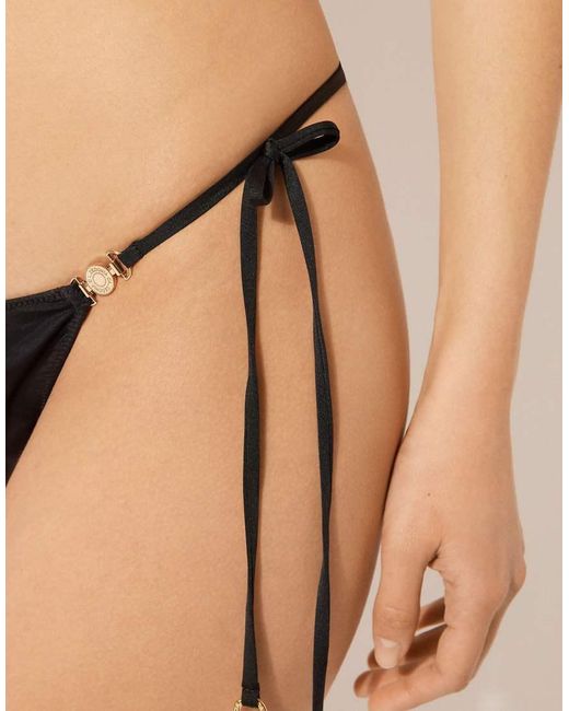 Calzedonia Black Tie Bikini Bottoms Minimal Fit