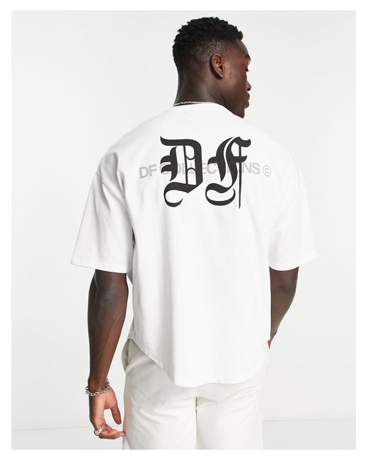 ASOS Asos Dark Future Oversized T-shirt With Dipped Hems And Gothic ...