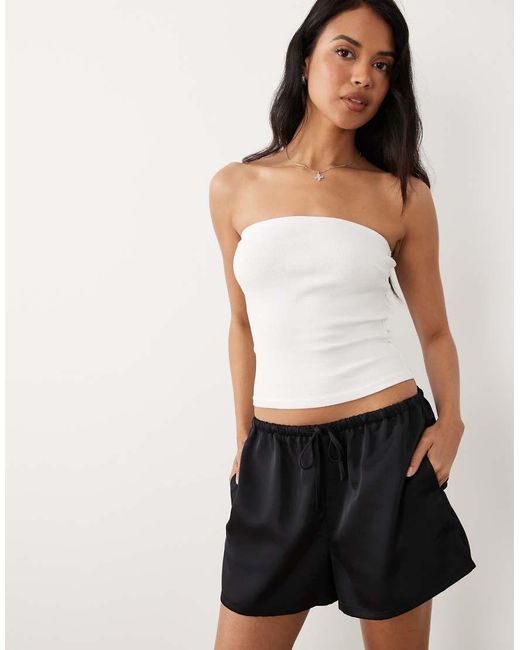 Gina Tricot White Super Stretch Tube Top