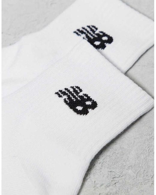 New Balance Gray Logo 6 Pack Ankle Socks