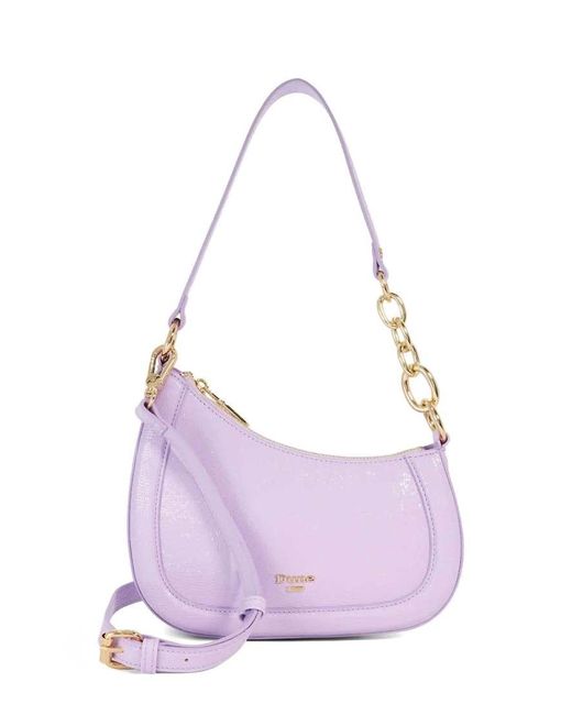 Dune Purple Direction Asymmetric Chain Detail Shoulder Bag