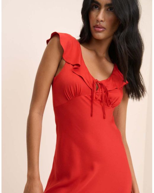 Nobody's Child Red Cleo Midi Slip Dress