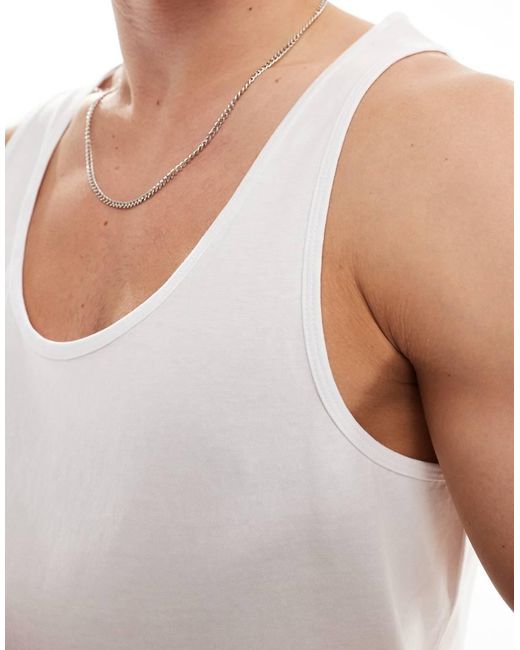 ASOS White Essential 5 Pack Vests for men