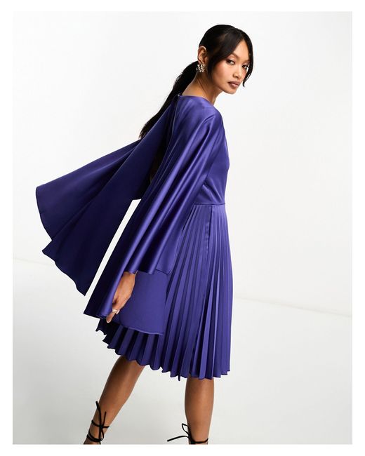 Closet Blue Cape Sleeve Mini Dress