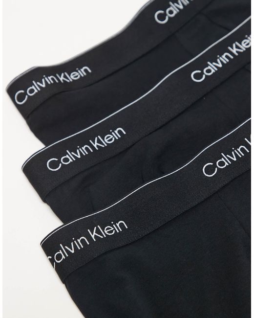 Calvin Klein – icon cotton stretch – 3er-pack boxershorts in Black für Herren