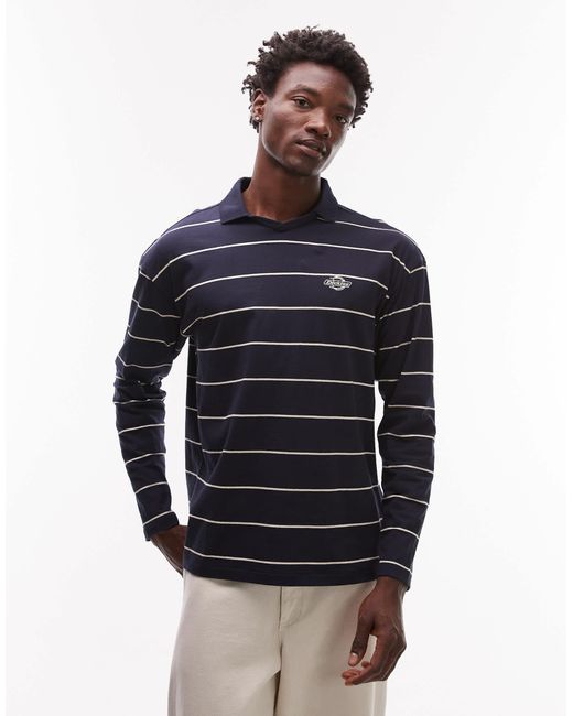 Dickies – summerdale – rugby-hemd aus schwerem stoff in Blue für Herren