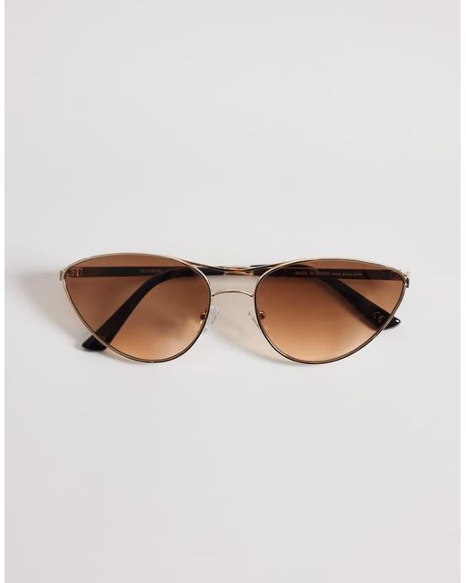 ASOS White Metal Cat Eye Sunglasses
