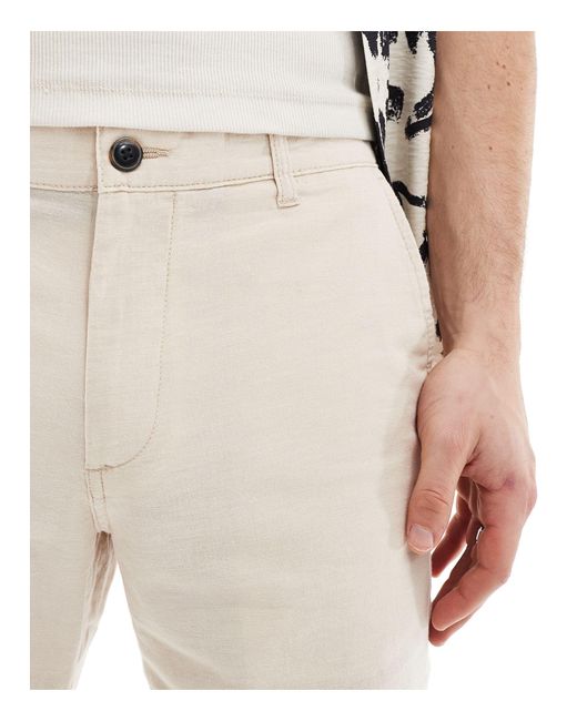 Pantalones cortos color crema Jack & Jones de hombre de color Natural