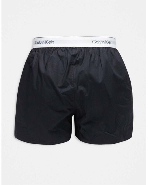 Calvin Klein Black Icon Cotton Stretch 3 Pack Relaxed Boxers for men