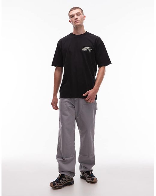 Carhartt Black Arcan Relaxed T-shirt With Back Print for men