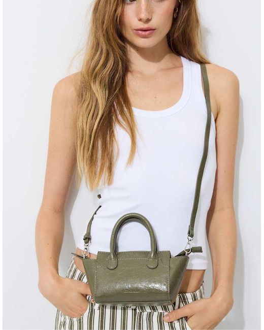 Stradivarius Green Mini Crossbody Bag