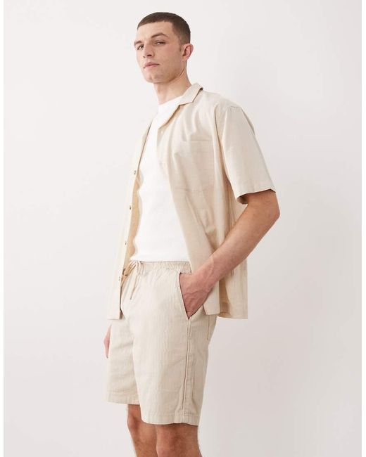River Island Natural Pull On Shorts for men