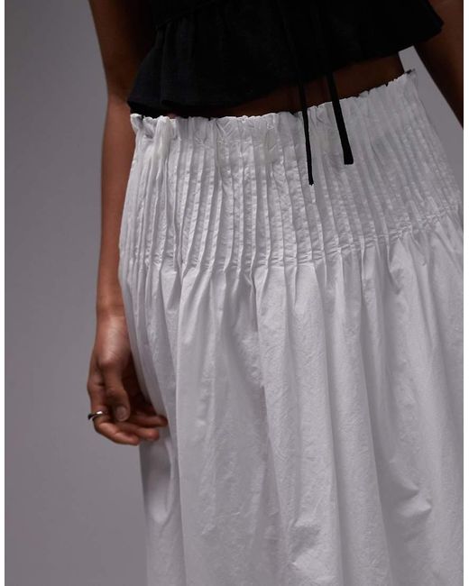 Gonna Lunga Bianca Con Pinces Stretta di ARKET in Gray