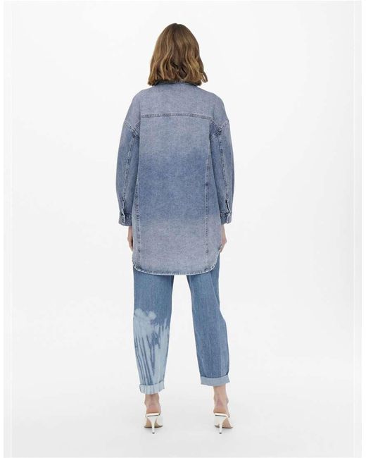 ONLY Denim Overhemd in het Blue
