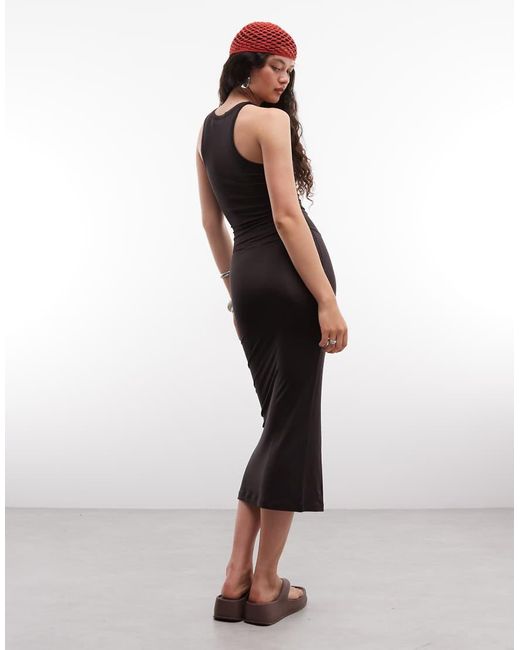 Weekday Brown Super Soft Jersey Maxi Dress