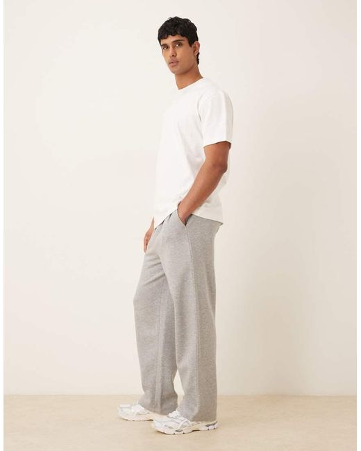 ASOS Natural Wide Leg jogger With Pleats for men