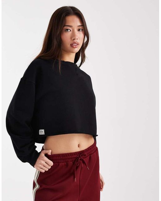 Cotton On Black Cropped Sweatshirt