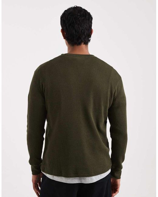 Hollister Green Long Sleeve Thermal Top for men