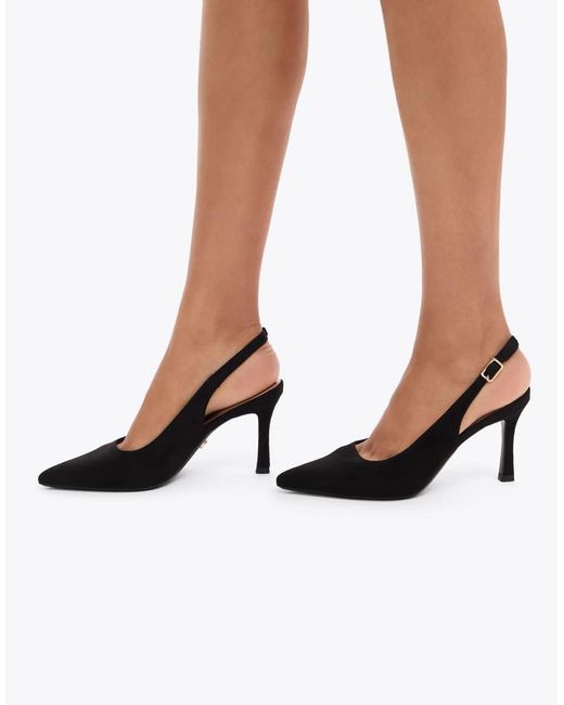 Carvela Kurt Geiger White Corletta Sling Court Heeled Shoes