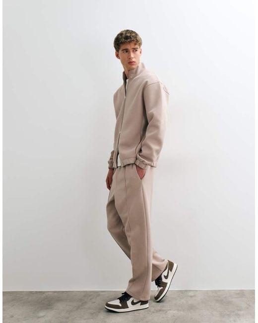 ASOS Natural Relaxed Tapered Scuba-Style Fabric Jogger for men