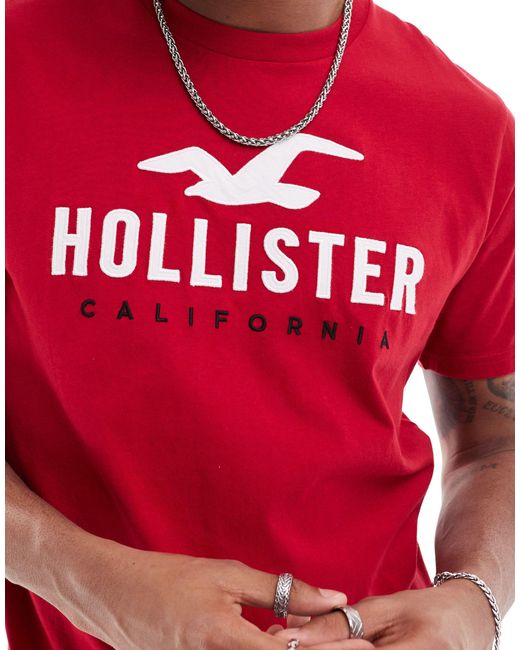 Hollister – funktionales t-shirt in Red für Herren