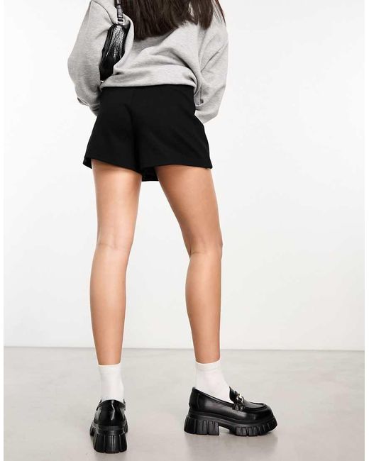 ASOS Black Clean Angled Hem Skort