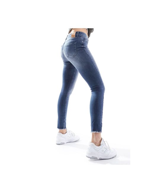 ONLY Blue Ankle Length Skinny Jeans
